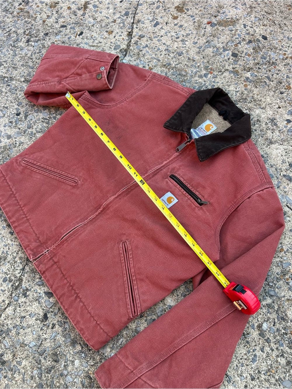 VTG Carhartt Detroit Jacket WJ097 VRS Rose Salmon Women’s Size M - Picture 4 of 6